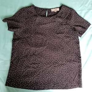 Loft black dotted top (EUC)